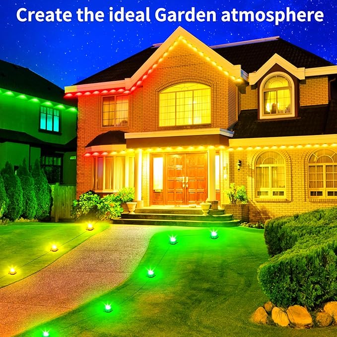 32.8FT Permanent Outdoor Light IP67 Waterproof LED Eaves Light App/Remote Control Christmas Lights Suitable for HousePatio Decor Garden Party Festival Decoration