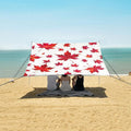 Bolaz Beach Canopy Tent Sun Shade9'×10.5' Large Family Beach Shade UPF50+- Outdoor Shade for Camping Trips FishingMaple Leaves