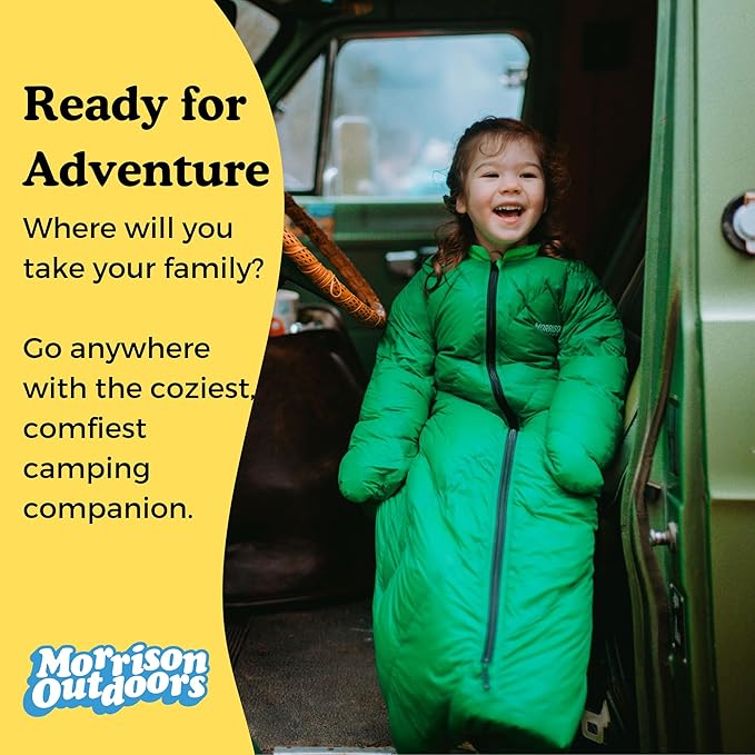 Big Mo 20 Kids Sleeping Bag (Ages 18-36mo) The Warmest 100% Down Camping Sleeping Bag for Kids Age 18-36 Months Old.