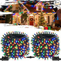 2-Pack Connectable Christmas Lights Outdoor Total 164FT 400LED Christmas String Lights Waterproof with 8 Modes &amp Timer Green Wire Twinkle Lights for Xmas Tree Decorations Outdoor Indoor Multico