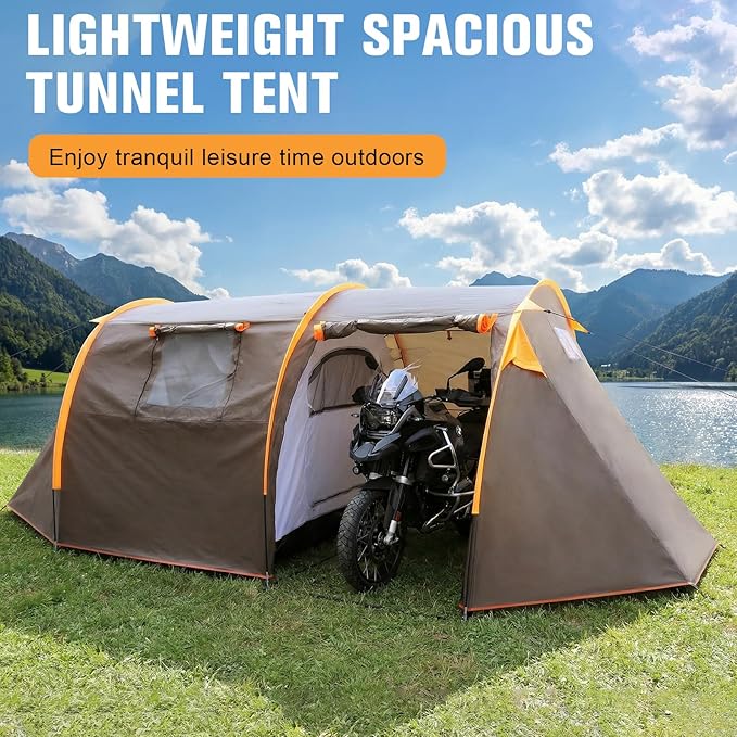 Oxford 2-Person Waterproof Bikepacking Tent with Mesh Windows Lightweight Shelter Windproof Rainproof for Camping Hiking Cycling