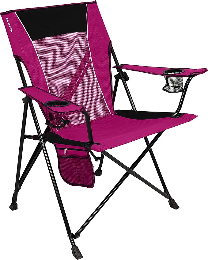 Kijaro Dual Lock Portable Camping Chairs - Enjoy the Outdoors with a Versatile Folding Chair for Sports Lawn - Dual Lock Feature Locks Position – Hanami Pink
