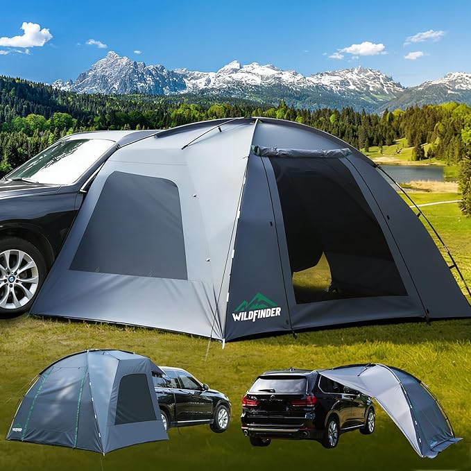 SUV Tent Rectangle Car Tent for Family Waterproof &amp Windproof for Car Camping Large Camping Tents with Storage Bag SUV Van Jeep
