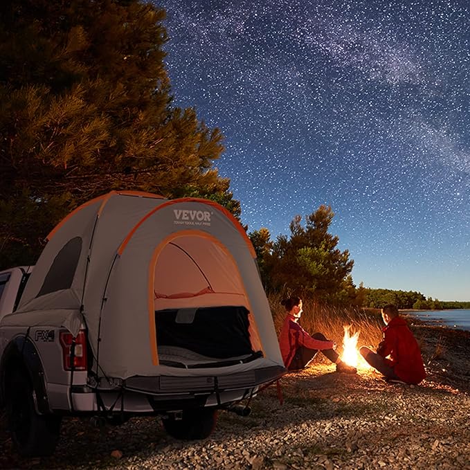 VEVOR SUV and Pickup Truck Camping Tents Waterproof Double Layer Design with Carry Bag Accommodates 2-9 Persons for Outdoor Activities