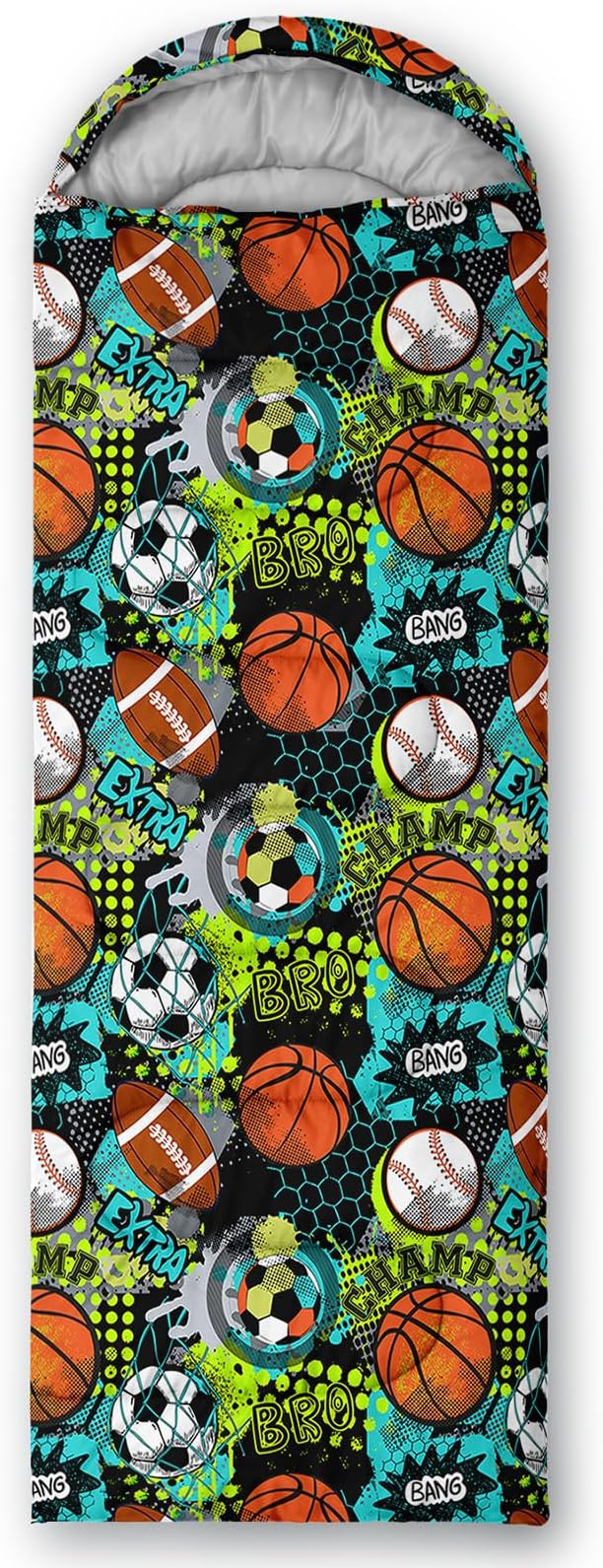 AILONEN Cartoon Camping Sleeping Bag for Boys Girls AdultsLightweight &amp Waterproof3 Season Warm &amp Cold WeatherPortablePrinted Sleeping BagTravelingCampingHiking