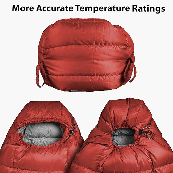 Outdoor Vitals Summit Sleeping Bag 800+ Fill Power Starting Under 2lbs Ultralight Backpacking Mummy Down Sleeping Bag for Lightweight Hiking &amp Camping