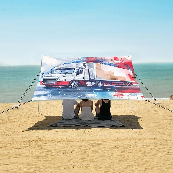 Camping Sun Shelters Watercolor Lorry Beach Canopy 126 * 110.2in