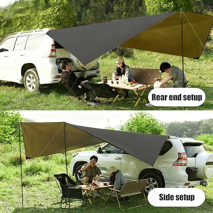 Car Camping Tent for Nissan Frontier S Car Awning Rooftop Tent Watertight Fabric Family Camping Quick Setup Portable Road Trip Accessories