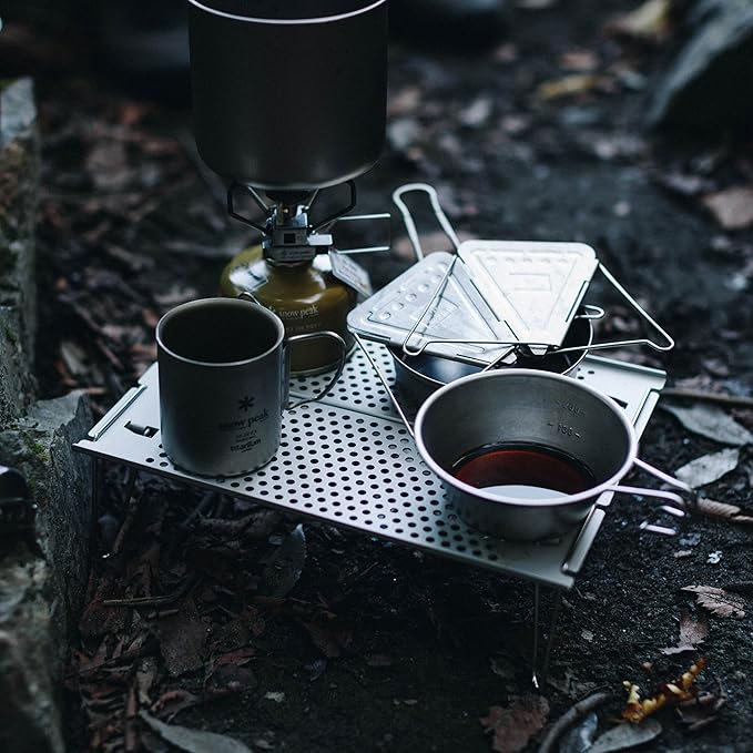 Snow Peak’s Ozen Solo Table SLV-171 Aluminium Lightweight for Backpacking Designed in Japan Lifetime Product Guarantee