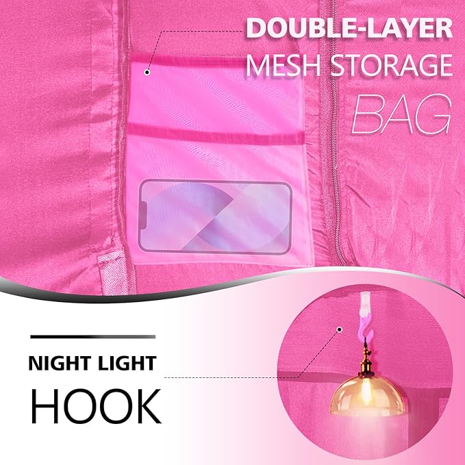Bed Tent Bed Canopy BunkTwin Size Tents for Adult and Kids- Original Design Portable Dream Tent Indoor Sleeping Tents 80% Blackout with 3 Doors Breathable Big Space Tents