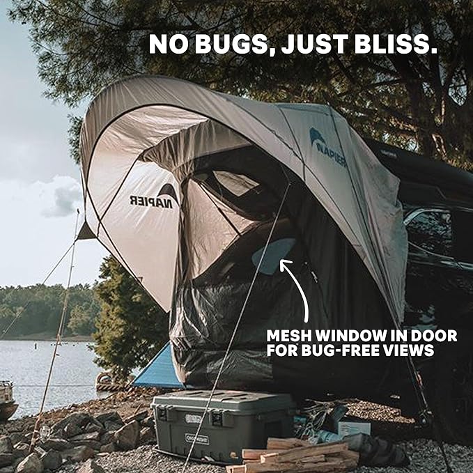 Napier Sportz Cove | SUV Tailgate Tent with Awning | Fits Small to Large SUVs | Easy 5-Minute Setup | Sun Protection &amp Privacy Shelter for Camping Tailgating Road Trips