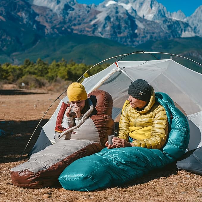 Naturehike 0 Degree RDS Down Mummy Sleeping Bag for Adults 650 Fill Power Cold Weather Backpacking Sleeping Bag for Camping Hiking -1℉ 18℉ 30℉ YKK Zipper