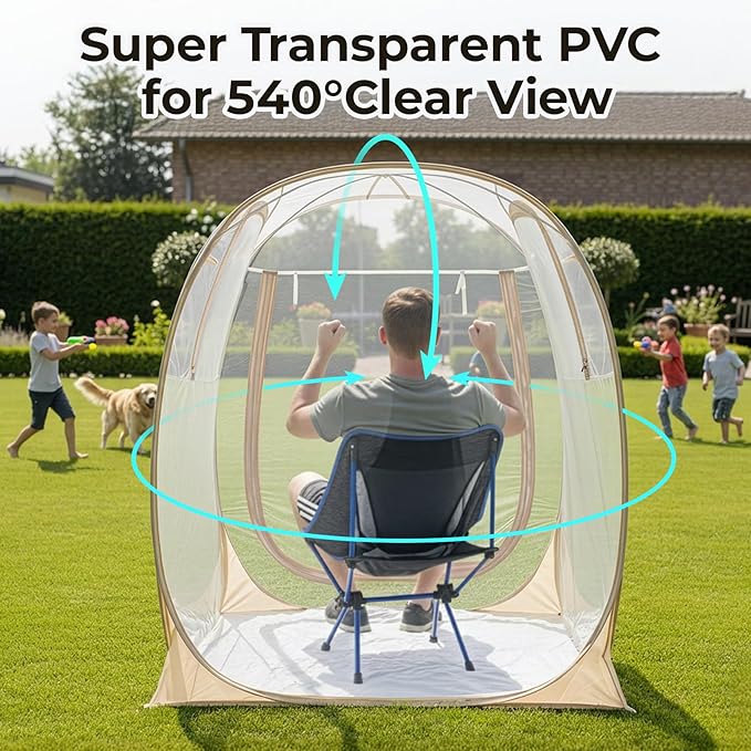 Alvantor® Pop Up Bubble Tent®Large Oversize Igloo Screen House1 Person Cold Protection Outdoor Igloo Winter Tent 4'x4'x5'