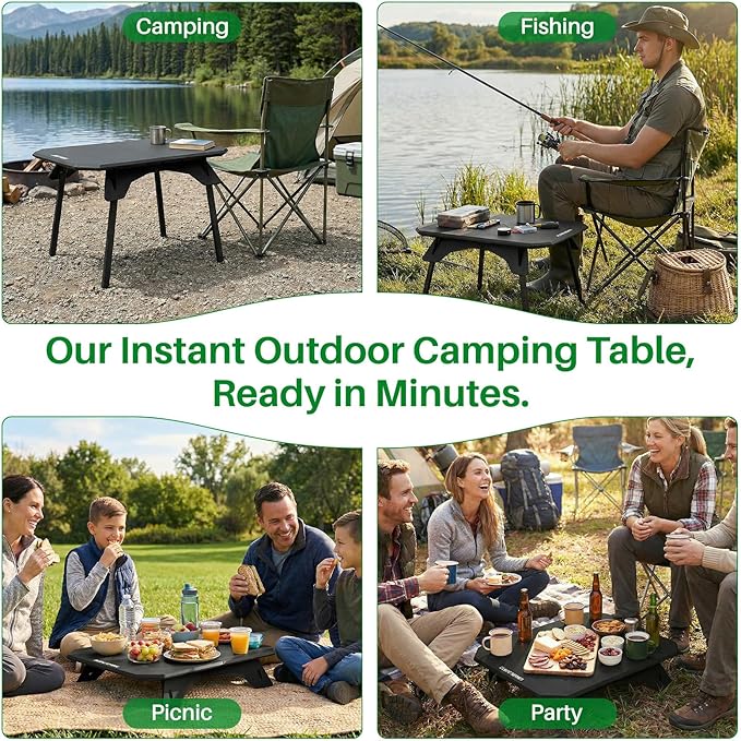 TOPCHANCES Folding Camping Table OutdoorUltralight Aluminum Camping Tables Multifunctional Portable Folding Table with Carrying Bag for Holiday Festival Camping Travel Picnic Grilling