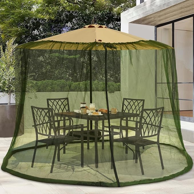 Mosquito Net for Patio with Zipper Door and Water Tube Suitable for Outdoor Patio Camping Umbrella 7.5-1 1FTJVLJVL (grmy green)