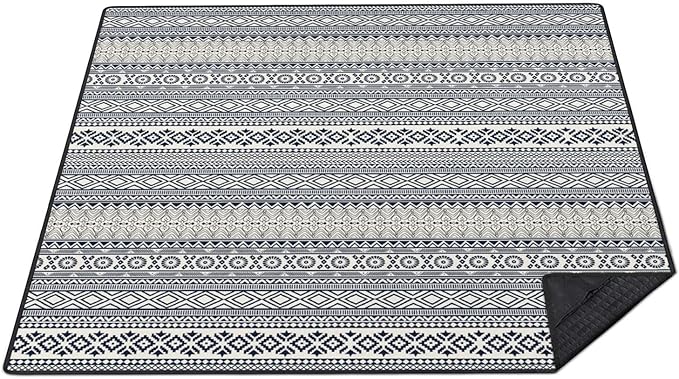 Picnic Blankets Beach Blanket 80 X 80 Extra Large Waterproof Camping Blankets Portable Outdoor Mat 3-Layer Blanket for Beach Hiking Park Music Festival Grass LawnTravel