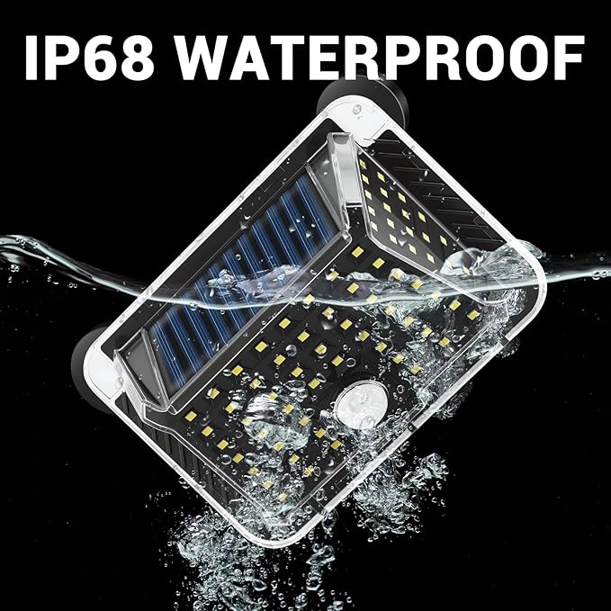 Magnetic Solar Lights Outdoor 2 Pack 90 LED 270° Wide Angle 800LM Motion Sensor Strong Magnet IP65 Waterproof Solar Magnetic Light for RV Camper Yard Patio