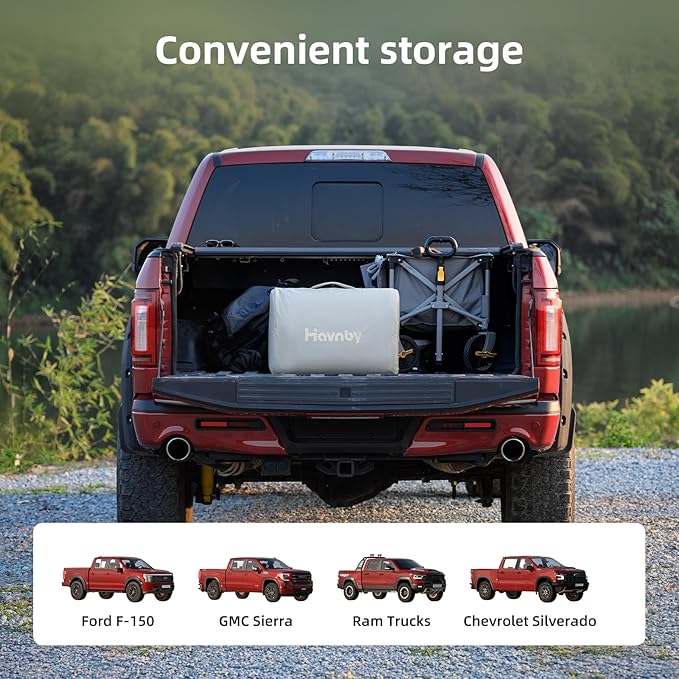 Truck Mattress TPU Air Foam Camping Bed Back Seat Inflatable CozyPad with Rechargeable Built-in Pump Portable Travel Sleeping Mattress for Pickup Trucks