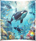 Camping Sun Shelters Whales Family Undersea Beach Canopy 126 * 110.2in