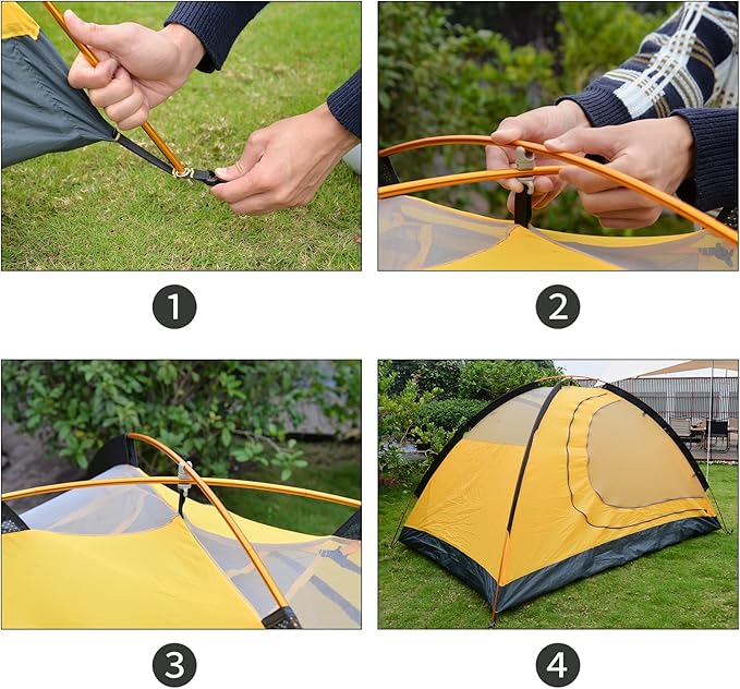 GEERTOP Portable Aluminum Replacement Tent Poles for 2 Person Tent Ultralight Aluminium Rods for Camping Hiking Backpacking