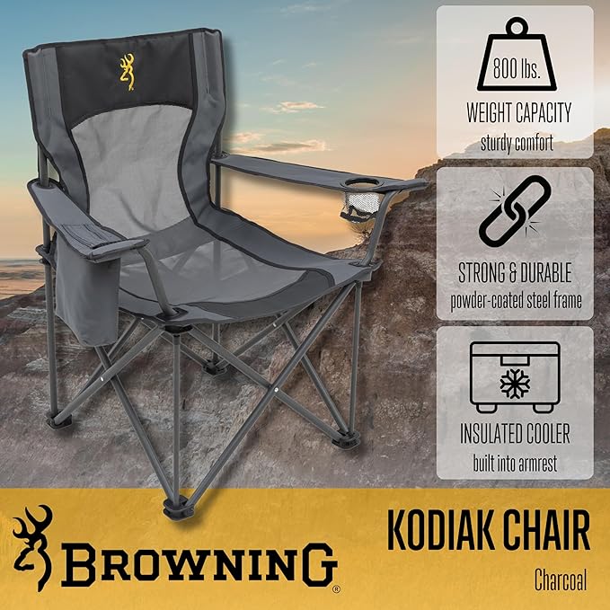 Browning Camping Kodiak Chair - Charcoal/Gray
