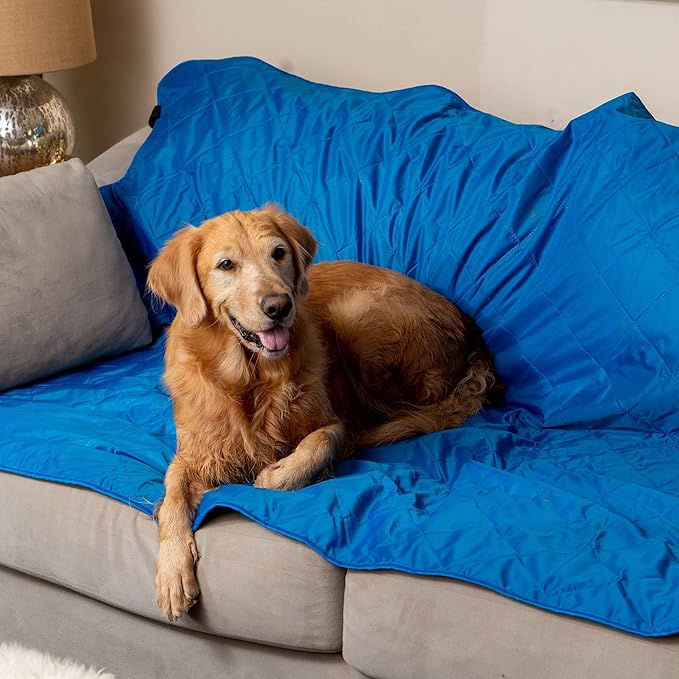 BRAWNTIDE Large Outdoor Waterproof Blanket - Extra Thick Fleece Warm Windproof Sandproof Quilted 82 x 55 Ideal for Beaches Picnics Camping Stadiums Dogs Car