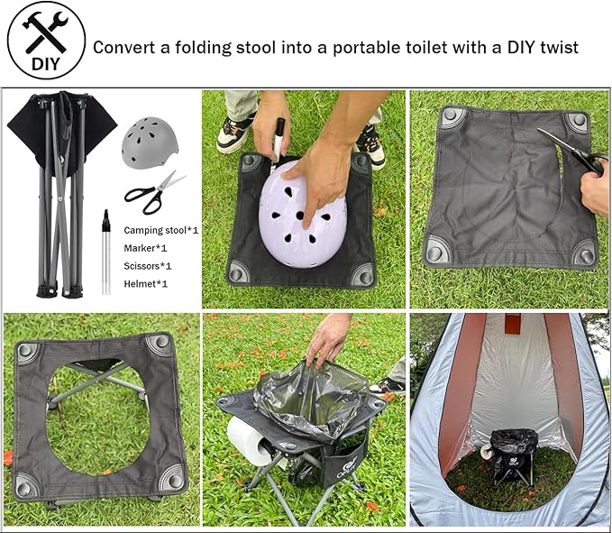 Opliy Camping Stool 2 PackPortable Folding Stool for Outdoor Gardening and Beach Hiking FishingFoot Stool with Carry Bag (Green)