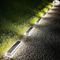 Lacasa Solar Deck Lights Solar Light Outdoor Waterproof IP68 8 Pack Solar Powered Pathway Yard Driveway Step Landscape Lights LED Lighting 50LM for Garden Path Walkway Stair Patio Cool White 6000K
