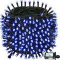 Connectable 240LED 88Ft 13Modes Christmas Lights Outdoor Indoor | Extendable Green Wire Christmas String Lights with Timer | Twinkle Fairy Light Plug in for Xmas Tree Garden Decor Party (Blue)