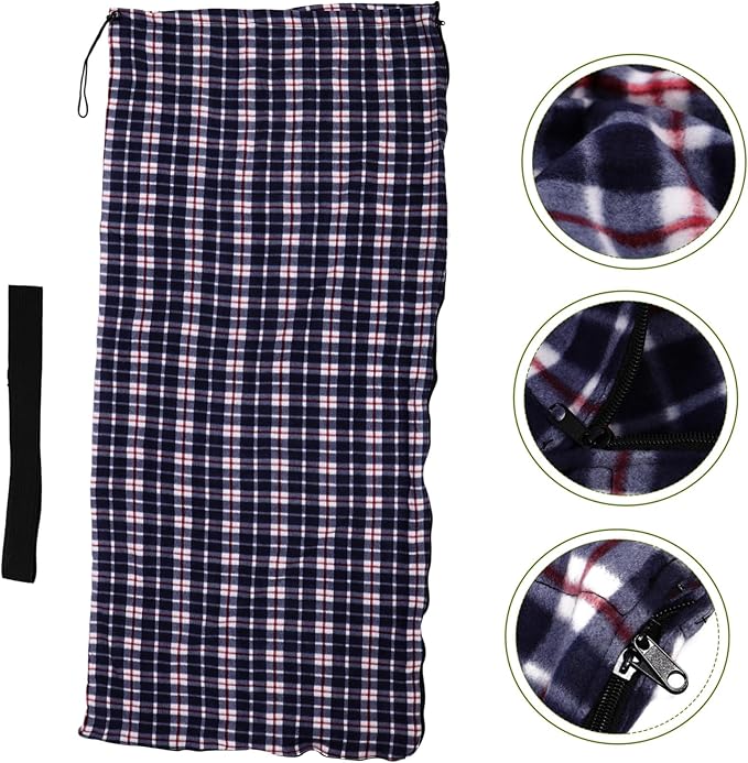 Portable Lightweight Fleece Liner for Adults Machine Washable Inner Sack for Camping Travel Compact Warm Sleeping Sack for Tent Use and Outdoor Overnight Comfort