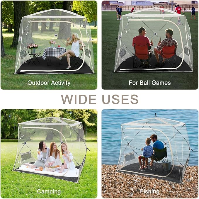 Sports Tent for 1-3 PersonPortable Pop Up Outdoor Weatherproof Shelter Instant Bubble Tent for Sports EventCampingFishing