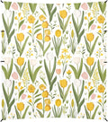 Camping Sun Shelters Spring Floral Flowers Tulips Daffodils Lily of The Valley Beach Canopy 126 * 110.2in