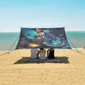 ALAZA Mermaid Pirate Beach Tent Sun Shelter UPF50+ Protection Beach Shade Canopy w/ 4 Sandbags for Outdoor Camping Fishing Backyard Fun Picnic 10x9 ft