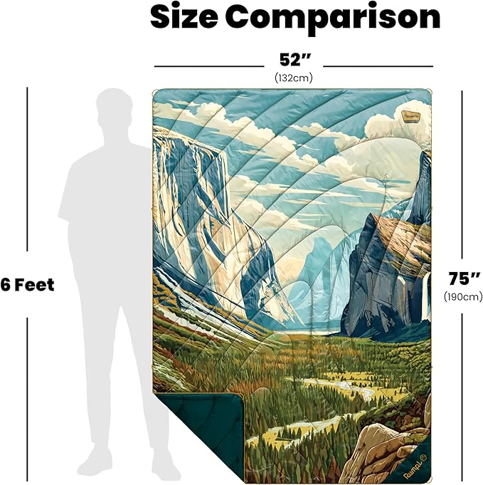 Rumpl Original Puffy National Park Blanket for Camping and Outdoors Yosemite - V3