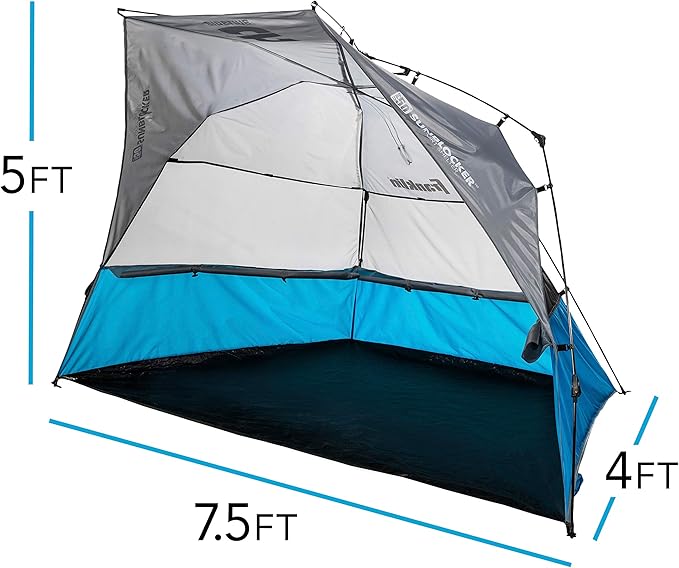 Franklin Sports Sideline Sunblocker Shelter - Easy Set Up - Portable and UPF 50+ Protected Design - Great for Beach and Sports Games