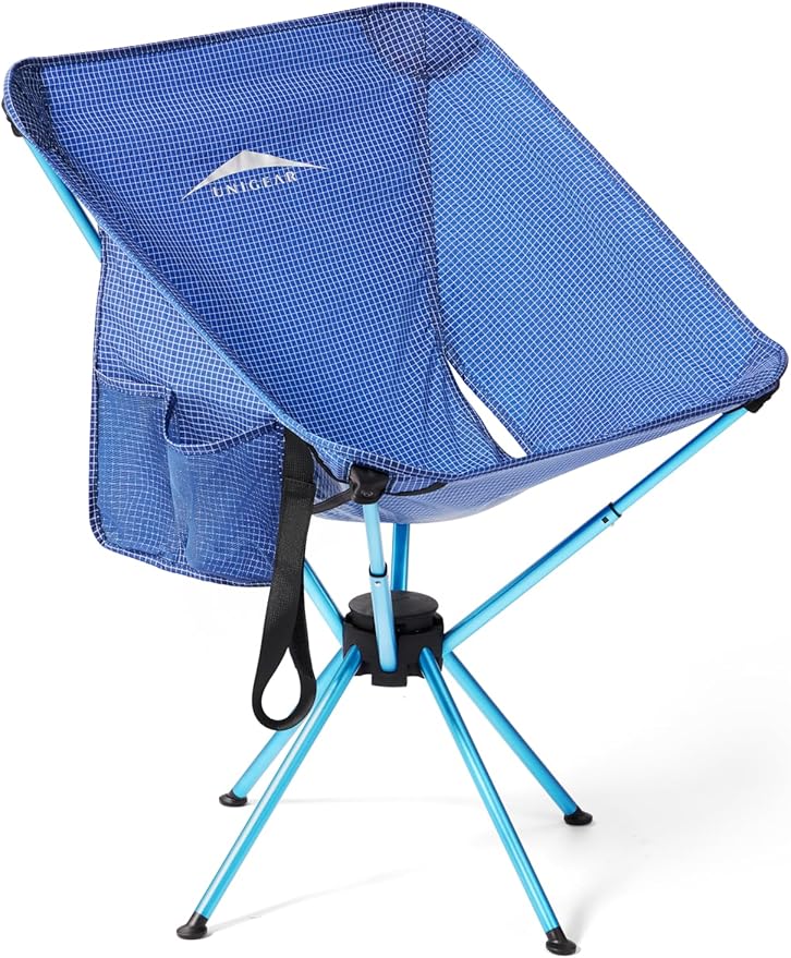 Unigear Compact Camping Chair for Adults Lightweight Portable Folding Chair 2.6lb 3 Steps Easy Setup &amp Fold for Outdoor Hiking Fishing Travel Backpacking