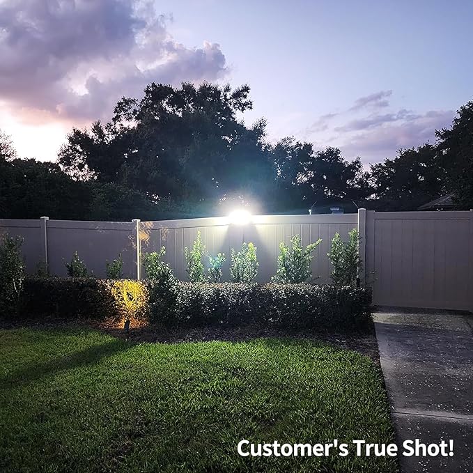 intelamp Solar Flood Lights Outdoor Waterproof 6000mAh 1200LM Solar Powered Dual Motion Sensor LED Lighting Dusk to Dawn Security Floodlight Exterior with Remote for Outside Garden House Yard Porch