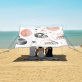 Pattern Rugby Stars Pattern Camping Sun Shelter Beach Tent Portable Beach Sun Shade Outdoor Canopy for Camping Trips Fishing Picnic