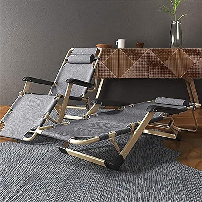 Lounge Chair Recliner Chair Folding Recliner Chair Adjustable Lounge Chair for PatioGardenBeach PoolTube Both Sides Lounge Chair Comfortable Annive