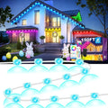 MUCCCUTE Permanent Outdoor Lights for Holidays Easter 150ft RGB House Light w/App &amp Remote Control Smart Rainbow LED IP67 Waterproof for New Year Christmas Roof Eaves Garden Décor All Year Around