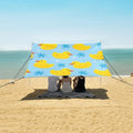 ALAZA Little Duck Beach Tent Sun Shelter UPF50+ Protection Beach Shade Canopy w/ 4 Sandbags for Outdoor Camping Fishing Backyard Fun Picnic 10x9 ft