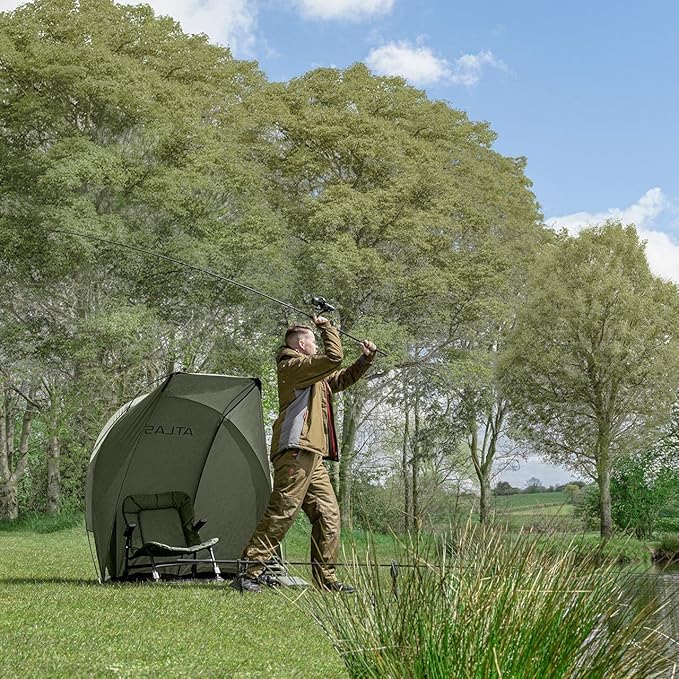 Atlas Fishing Day Shelter Canopy - Waterproof Outdoor Canopy for Fishing | Fishing Canopy Tent Ideal for One Angler | Small Canopy for Fishing | Portable Tent
