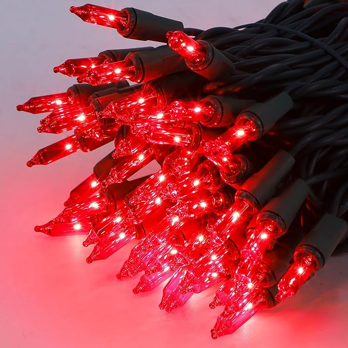 3 Pack Red Valentines String Lights 100 Count Each Incandescent Mini Christmas Lights Connectable Xmas Tree Light for Indoor Outdoor Garland Birthday Holiday Wedding Festival Party