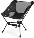 MOON LENCE Portable Camping Chair Backpacking Chair - The 4th Generation Ultralight Folding Chair - Compact Lightweight Foldable Chairs for Hiking Mountaineering Beach (Black-1Pack (Glod-Logo))