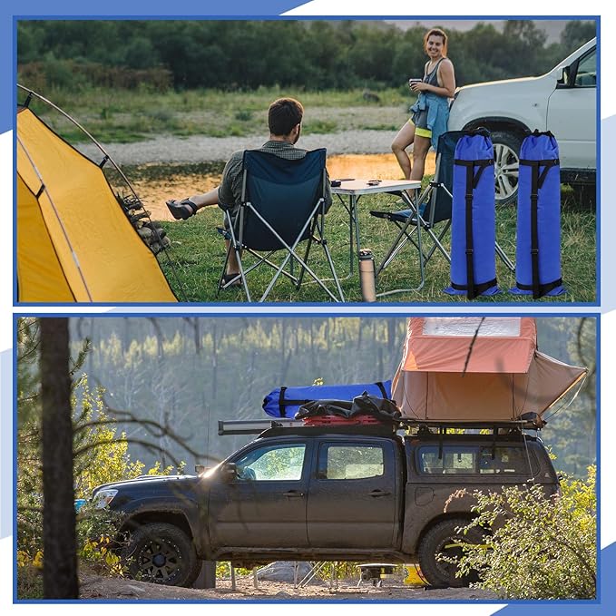 2 Pieces Camp Chair Replacement Bag Folding Foldable Chair Purse Camp Replacement Outdoor Tent Bag for Storage Carrying with Shoulder Strap 47.2 Inches(Dark Blue)