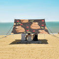 Capybaras and Cherry Camping Sun Shelter Beach Tent Portable Beach Sun Shade Outdoor Canopy for Camping Trips Fishing Picnic