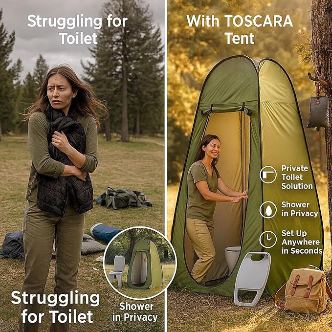 Camping Waterproof Tent - Portable Outdoor Tent for Single or Double use Lightweight Polyester Shelter for Hiking Picnic Beach Trekking Travel &amp Family Camping - Easy Setup