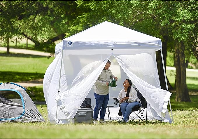 Z-Shade 10' Horizon Angled Leg Breathable Mesh Screen Shelter Protectant Attachment for Horizon Canopy Tents Blue (Attachment Only)
