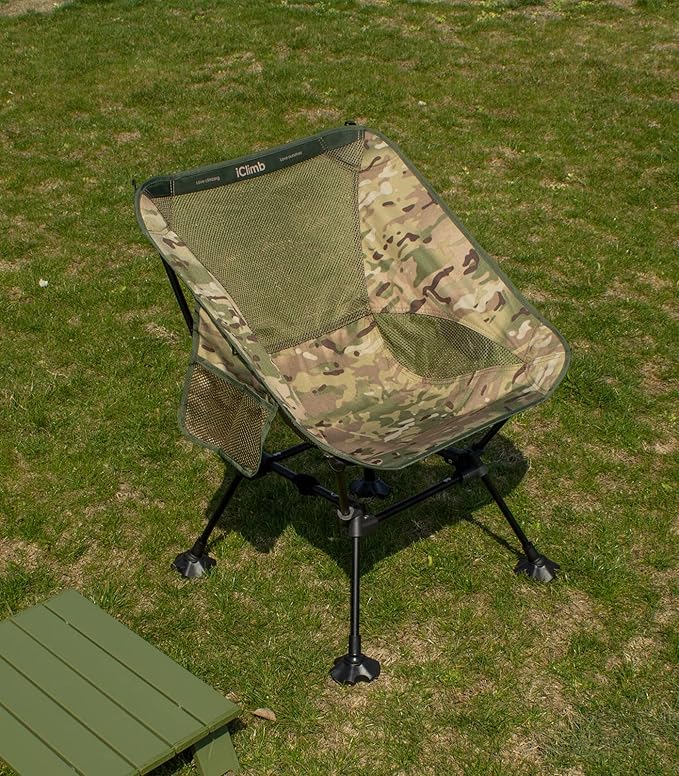iClimb 1 Hooded 3M Thinsulate Insulation Warm Blanket and 1 Anti-Sinking Large Feet Chair Bundle Ultralight Compact for Adults Outdoor Backpacking Hiking Camping Beach Concert Sports