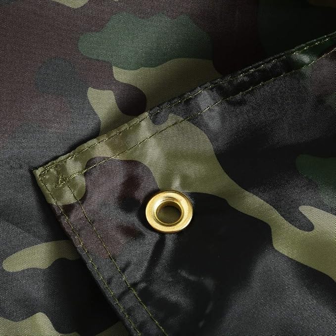 Lightweight Outdoor Cam Hiking Tent Tarp Waterproof Picnic Mat Shelter Tent Tarp Rain Fly with Drawstring Carrying Bag for Backpacking and Outdoor Living Camouflage Survival Gear(3*2.9M)